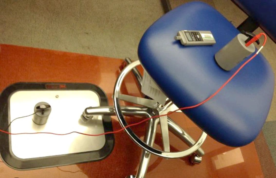 ESD chair testing setup